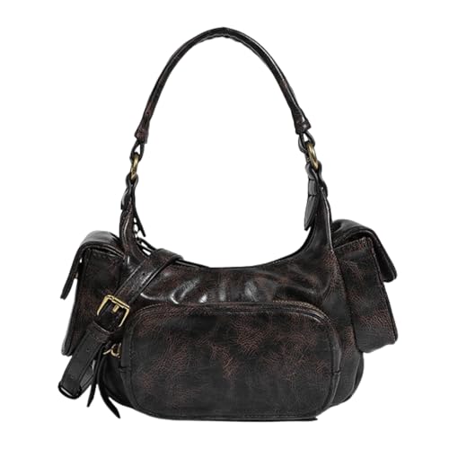 Image of Shoulder Purse for Women, Leather Women's Handbag Y2k Aesthetic Coquette Shoulder Bag Hobo Punk Trendy Ladies Purse