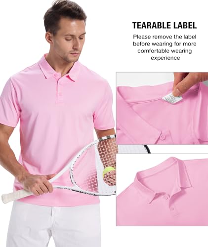 ZITY 3 Pack Mens Polo Shirts Short Sleeve Golf Polo Moisture Wicking Performance Collared Casual Tennis Athletic T-Shirt3