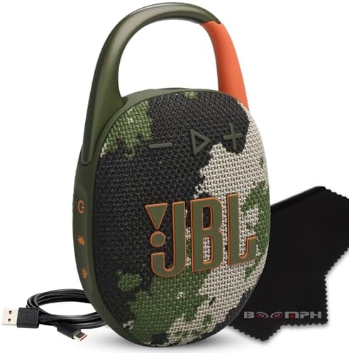 JBL Clip 5 Portable Bluetooth Speaker, IP67 Waterproof & Dustproo...