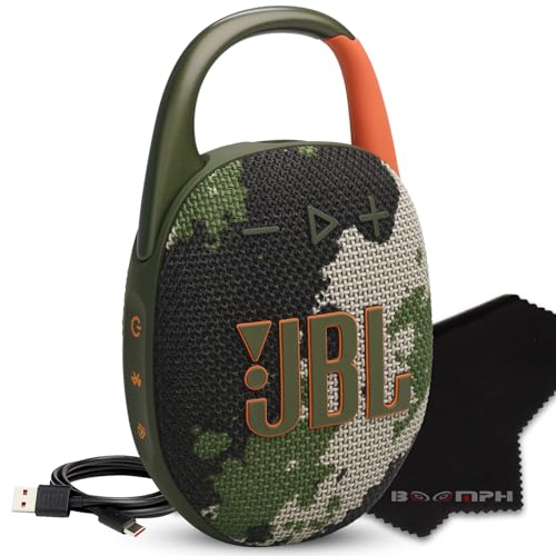 JBL Clip 5 Portable Bluetooth Speaker, IP67 Waterproof & Dus