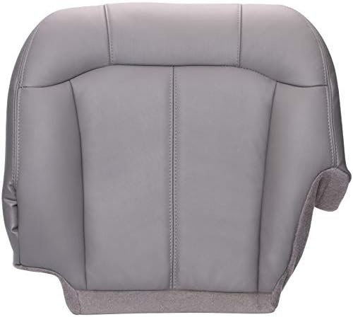 The Seat Shop Driver Side Bottom Replacement Seat Cover - Medium Dark Pewter (Gray) Leather (Compatible with 2000 - 2002 Chevrolet Silverado, GMC Sierra