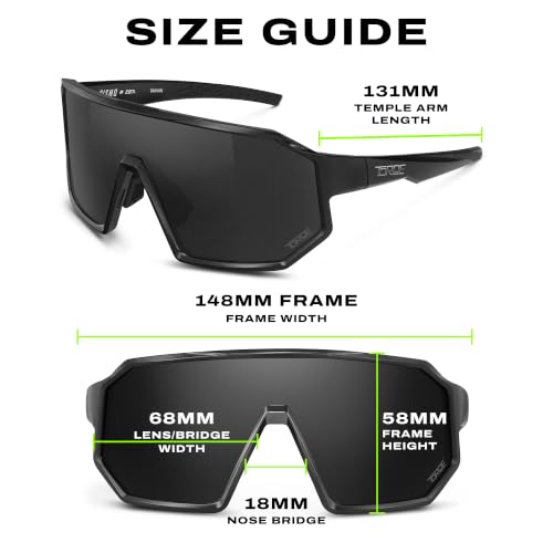 Image of TOROE Super Dark Polarized CAT 4 Sunglasses