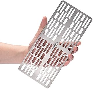 Tentock Outdoor Portable Titanium Picnic Grill Rack Mini Durable Charcoal Barbecue Grill Plate for Camping Fishing Beach