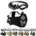 yeeplant Adjustable Airsoft Mask with Outdoor Goggles and Protective Bendable Half Face Mesh Mask