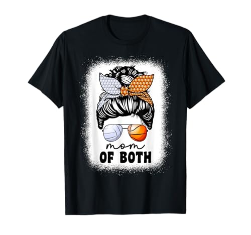 Mamá De Voleibol Y Baloncesto Mamá Para Las Mujeres Camiseta