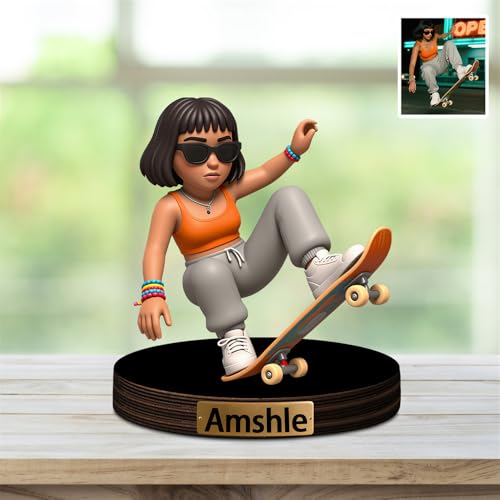 XIAO.Z Custom Winter Sport Snowboarding Player Photo Cartoon Style Desktop