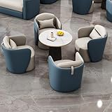 - Marmo elegante e base robusta: il tavolino incluso vanta un elegante piano in marmo abbinato a una resistente base in acciaio al carbonio. Questa combinazione offre stabilità eccezionale, resiste a graffi e schizzi e funge da sofisticato elemento centrale for qualsiasi ambiente professionale.
