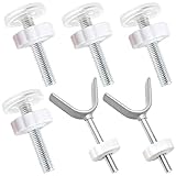 ✿Protección y estabilidad: las varillas de husillo roscadas pueden ayudar a que las puertas de su bebé sean más estables y no se caigan.Excelente manera de proteger la pared o las barandillas de su escalera. Extremos de goma para proteger su escalera de rayones. Funcionan muy bien como agarraderas de pared de repuesto para nuestra puerta.