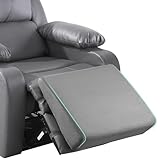 BALAPET Large Recliner Leg Pillow,Memory Foam Recliner Cushion Wedge Shape Recliner Footrest Extender,Leg、Back and Lumbar Support Pillow with Adjustable Elastic Straps(Gray)