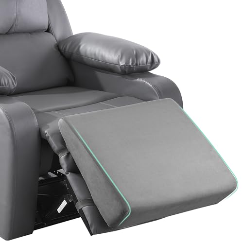 BALAPET Large Recliner Leg Pillow,Memory Foam Recliner Cushion Wedge Shape Recliner Footrest Extender,Leg、Back and Lumbar Support Pillow with Adjustable Elastic Straps(Gray)