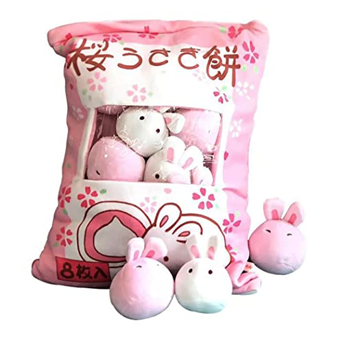 Mini poupées de lapin en peluche dans leur coussin doux pour un canapé cosy