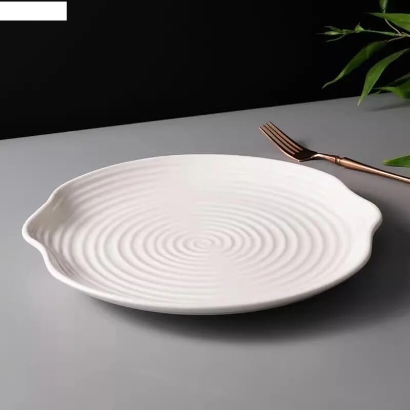 ULTRAWAVE Piatto da Cena Piatto da pranzo in ceramica irregolare in tinta unita Piatto da bistecca da ristorante Piatto da dessert Piatti da insalata Piatti da sushi Piatto da portata Piatti Piatto