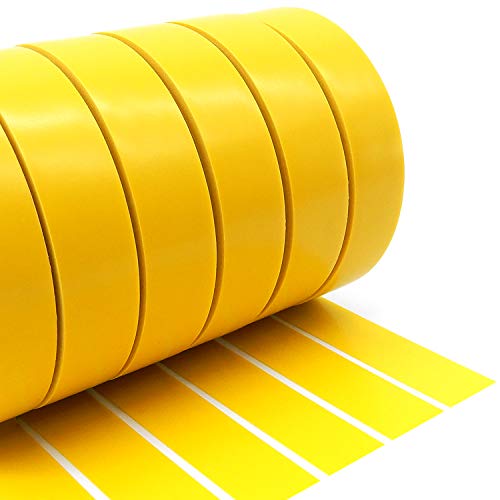 Image of Maveek Electrical Insulation Tape, PVC Vinyl Electrical Tapes with Rubber Based Adhesive, Heat Resistant, Flame Retardant, Waterproof(6 Rolls,Yellow)