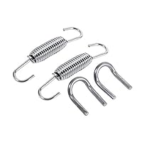 Auspuff Federn,Auspuff Feder,Motorrad Auspuffrohr Drehfeder,2 Stücke 65Mm Edelstahl Drehbare Montage Auspuff Federn Motorrad Auspuff Verbindungsrohr Federn Mit Fedea Für Motorrad Roller