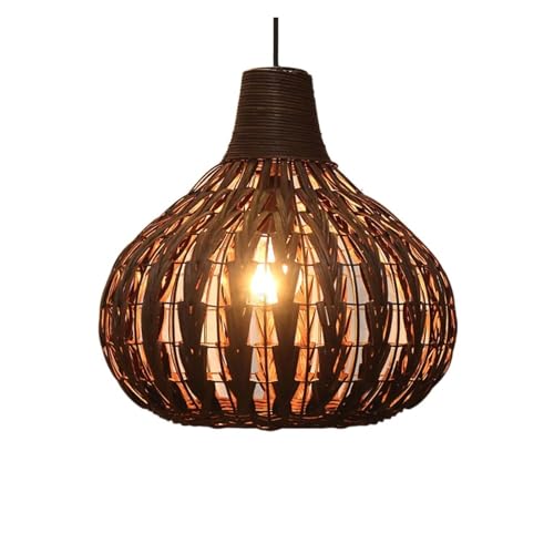 Lustre rotin suspension panier osier tressé luminaire suspendu cuisine salon