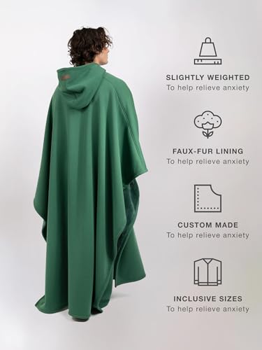 Image of FREE THE SHEEP Eden Hoodie - Oversized Weighted Hoodie Cloak with Ultra-Soft Faux Fur Liner