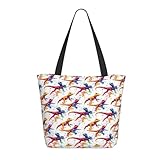 Taille et capacité : la taille est de 33 cm (H) x 27,9 cm (l) x 17,8 cm (P), donnant un sac fourre-tout spacieux à imprimé lézard coloré pour femme qui s'adapte aux essentiels du quotidien sans se sentir surdimensionné