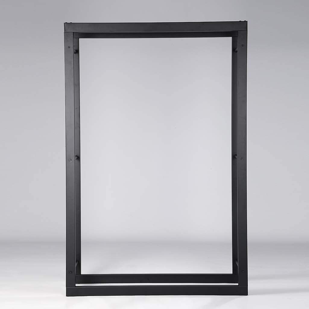Loywe LW1087 - Scaffale per legna da ardere, in metallo nero (100 x 25 x 150 CM)