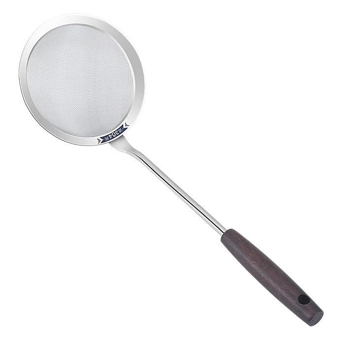Colador de malla fina de acero inoxidable, cuchara de skimmer de grasa, cuchara de filtro duradera para cocina, tamiz de filtrado de aceite, herramienta de cocina de malla de alambre resistente