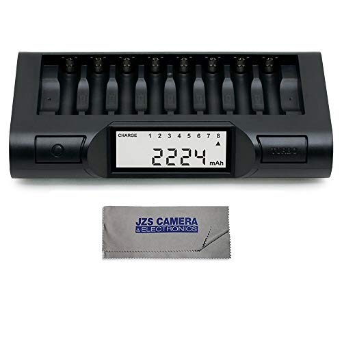 Powerex MH-C980 Turbo Charger Analyzer for AA/AAA Batteries with Bonus Free Lens Cloth