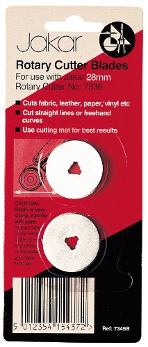 Jakar, lame di ricambio da 28 mm per taglierino Quilters (2 pezzi)