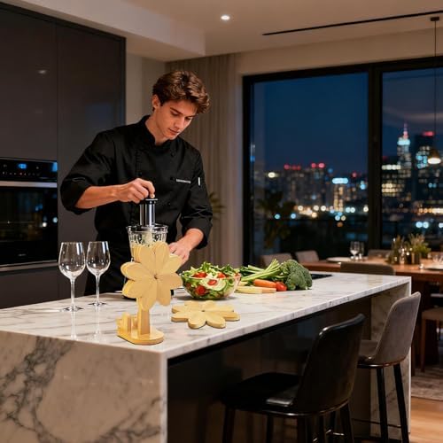 Eventerde Sıcak yemekler için altlık, cep telefonu tutuculu rüzgar değirmeni | Sıcak yemekler için ahşap altlık, tabak, mutfak, oturma odası, yemek masası, ev dekorasyonu, çiftlik evi, ofis için - Görsel 3