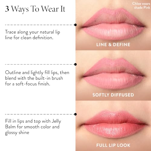 Image of LAURA GELLER Line Smoother Featherproof Longwear Lip Liner, Rose