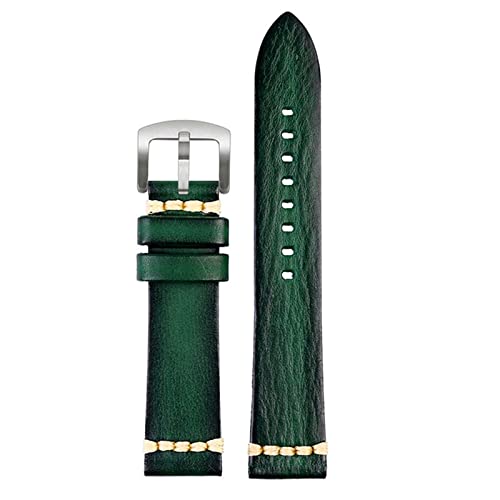 Bracelet montre Citizen et Rolex en cuir vert ou gris fait main