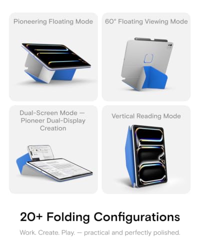 Image of MOFT Dynamic Folio for 11 Inch iPad Pro (M4), Slim Magnetic Tablet Case with Stand and Over 20 Viewing Angles, Auto Wake /Sleep Function - Cement