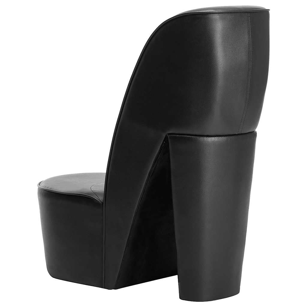 vidaXL Schuhsessel High Heel Design Sessel Stuhl Polstersessel Wohnzimmersessel Loungesessel Relaxsessel Hocker Sitzhocker Schwarz Kunstleder
