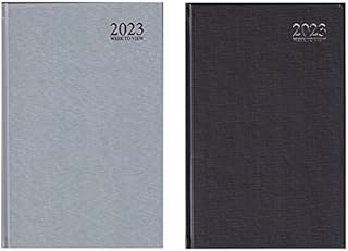 FIRST CHOICE KAYA 2023 Premium Diary A5 Week to View (Black)