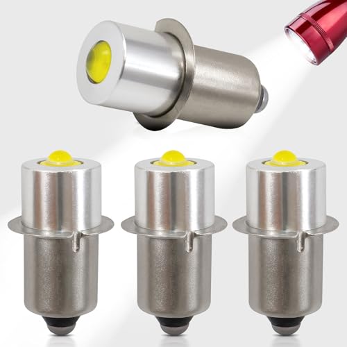 Swess LED Conversion Kit for Maglite LED Bulb Only 2 Cells C/D, 3W DC 3V Up to 200 Lumens, Flashlight Bulbs for Maglite Replacement Bulb, 2 Pack