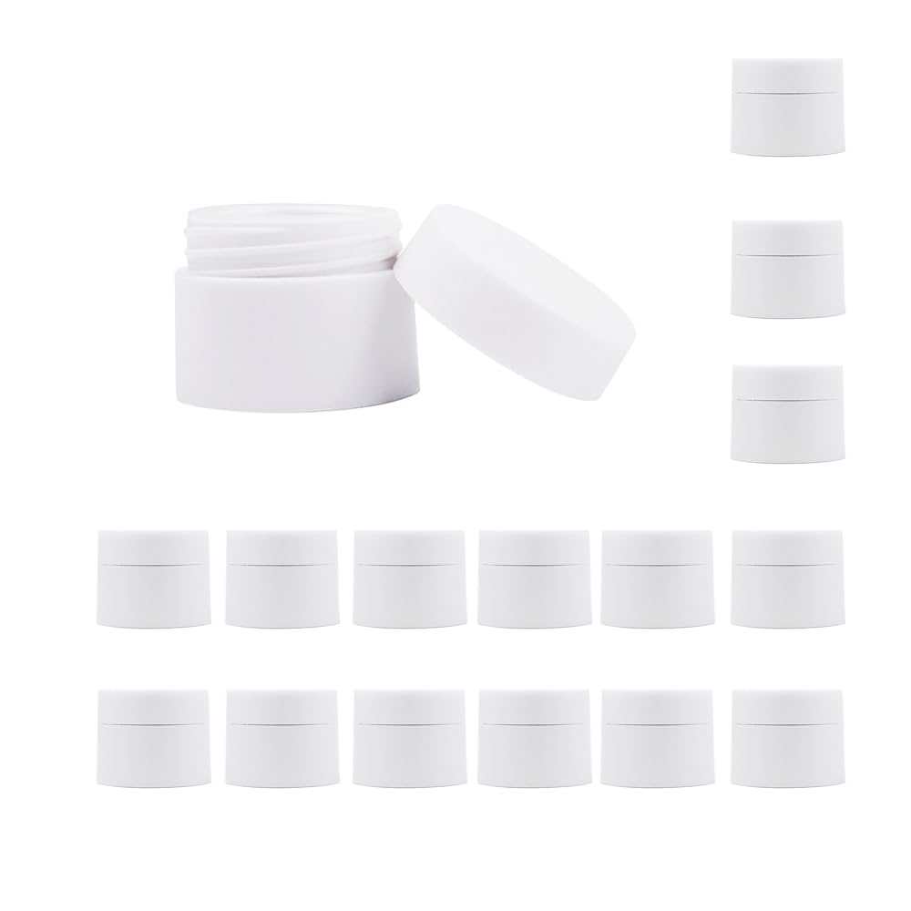 10ml/10g Mini Cream Jars Makeup Sample Containers with Lids Wide-mouth Leak Proof Plastic Container Jars for Travel Storage Beauty Products Face