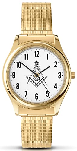 Montre Sekonda Masonic 90098, le cadeau idéal pour homme avec bracelet doré extensible