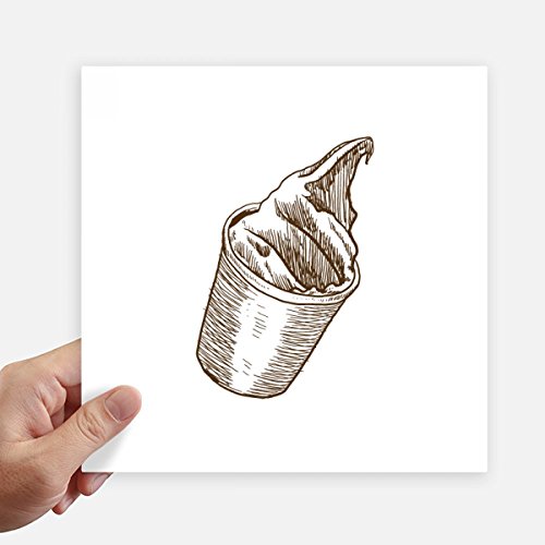 Calcomanías cuadradas de copa de helado de 20cm para maletas 2