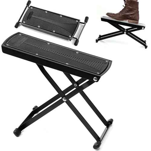 MCSWSEE Taburete de Pie para Guitarra, Taburete Ajustable para Guitarra de Goma Antideslizante, 6 Niveles...