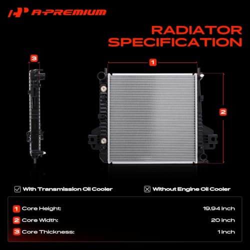 A-Premium Engine Coolant Radiator Assembly with Transmission Oil Cooler by A-Premium - Used condition - Image 3