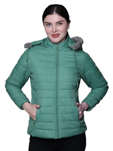 Image of RARE TIMES Women's Stylish Solid Full Sleeves Jacket | Winter Wear Quilted Jacket for Travelling | Regulaer Fit Puffer Jacket For Women