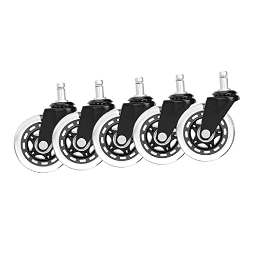 Lurrose 5pezzi Ruote Per Sedie Da Ufficio Robuste e Stabili Senza Danneggiare Pavimenti Come Ricambio Per Mobili e Sedie Da Lavoro