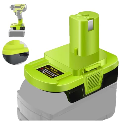 Fybemax Battery Adapter DM18RL Use for Ryobi 18V Tools Convert Dewalt 20V & for Milwaukee for M18 Llithium Battery to for Ryobi 18V P107 P108 Battery Tools with 5V 2.1A MAX USB