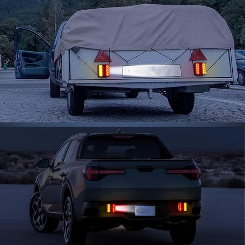 LED Magnetic Trailer Light Kit, 2PCS LED Trailer Light Universal, Running Brake Turn Light, IP68 Waterproof, Adsorbed Magnet, with 24ft Cable 7-pin Plug