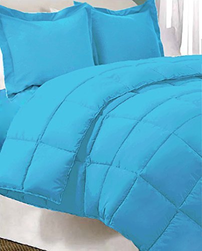 Ivy Union Twin Solid Comforter & Sham Set - Aqua Blue #TOP6