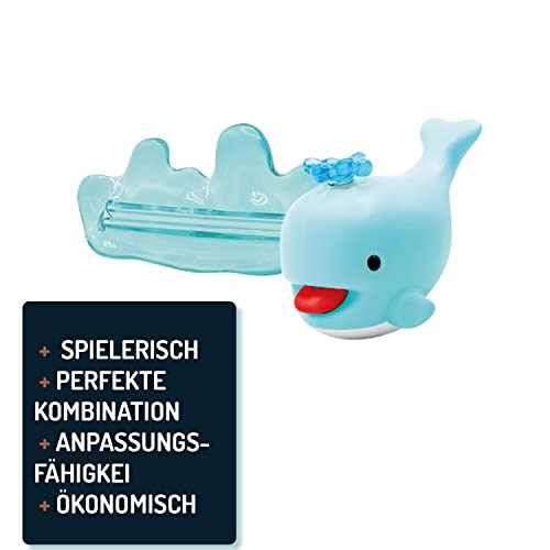 Selbstschließender Zahnpastaspender für Kinder + Zahnpastapresse – Spart Zahnpasta – Trocknet Nicht aus – Zahnpastakappen – für Zahnbürsten – Y-Brush für Kinder