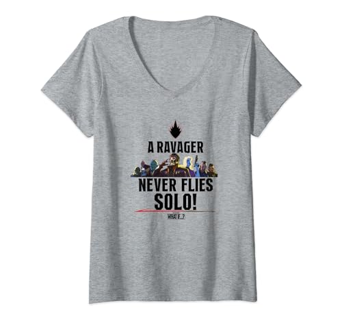 T'Challa Ravager t-shirt Marvel What If femme col V parfait pour le quotidien