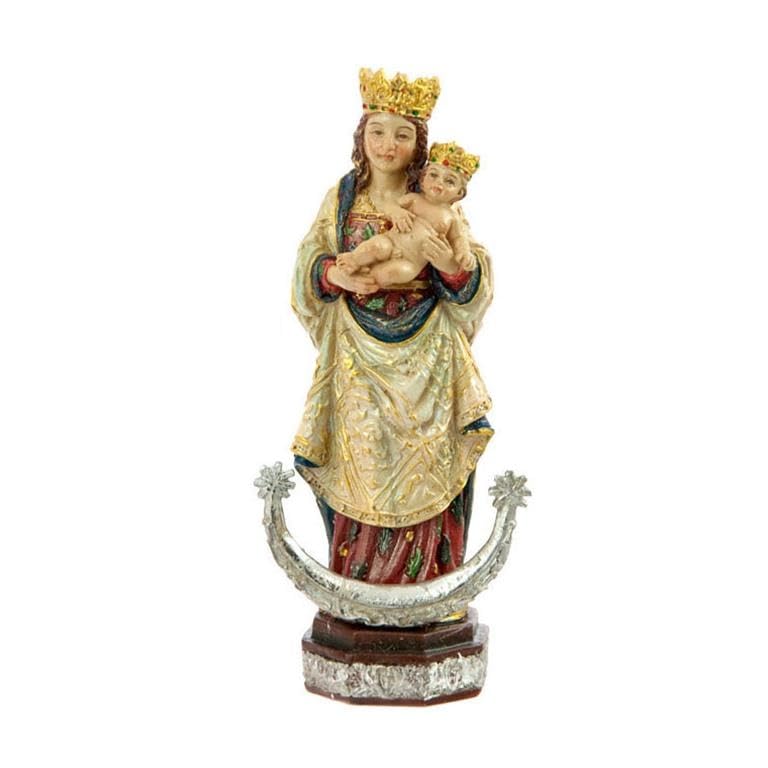 Figurine Vierge de l'Almudena statuette religieuse Madrid résine