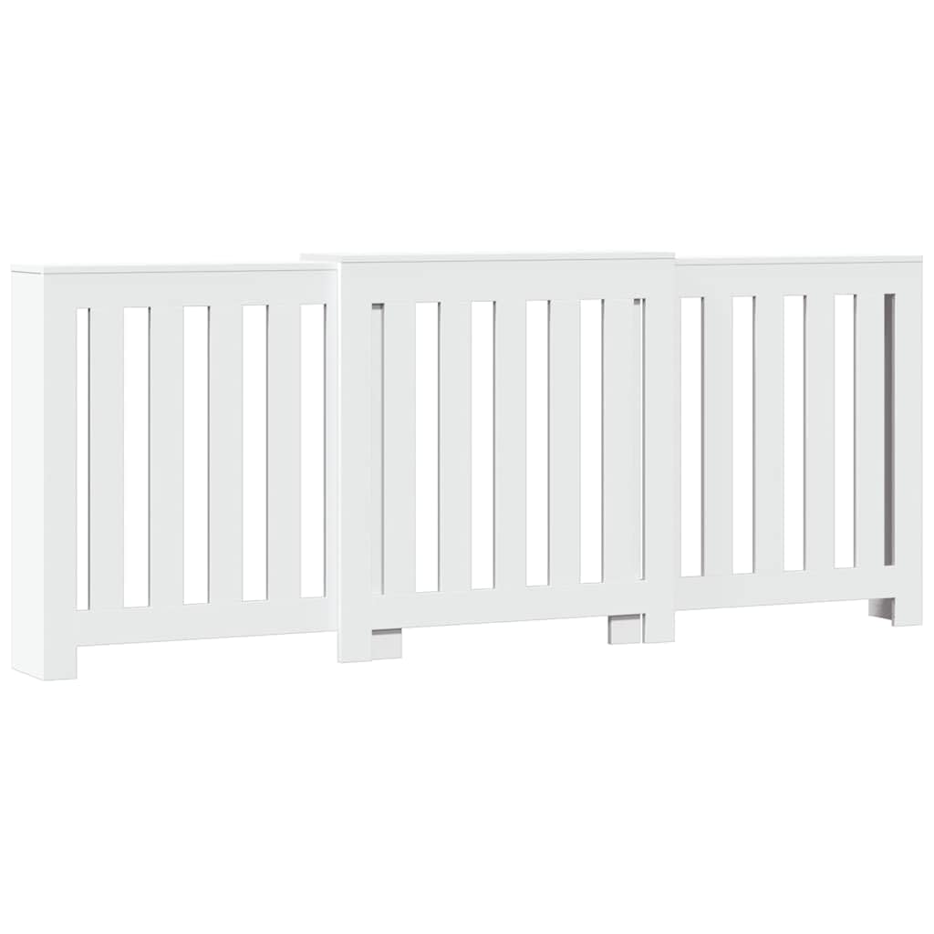 vidaXL Radiator Cover, Heater Cover for Living Room Hallway, Slat Cabinet for Decorative, Heater Shelf, Radiator Shelf, White Engineered Wood