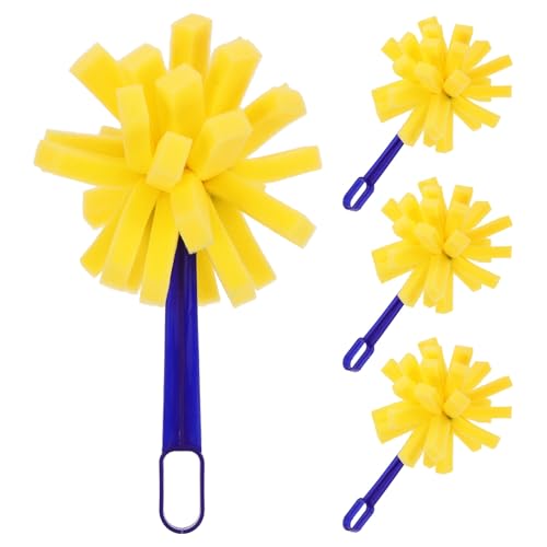 NUOBESTY Lot de 10 Pinceaux Éponges pour Peinture Garçon et Filles Applicateurs Éponge à Peinture en Mousse Texturée Outils Polyvalents pour Loisirs Créatifs et Pochoirs Nettoyage