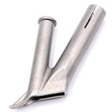 Profi-Qualität aus Edelstahl Professionelle Edelstahl Düse passend für Heißluftgebläse Heißluftfön Steinel Leister TRIAC S, ST, AT Winkel Rund Flachdüse Breitschlitzdüse Breitdüse Dachdecker (Schnellschweißdüs Ø5mm)