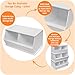 Badger Basket Two Bin Stackable Toy Storage Cubby Organizer – Modular Storage for Toys, Books, and Crafts – Solid Wood Panel - White