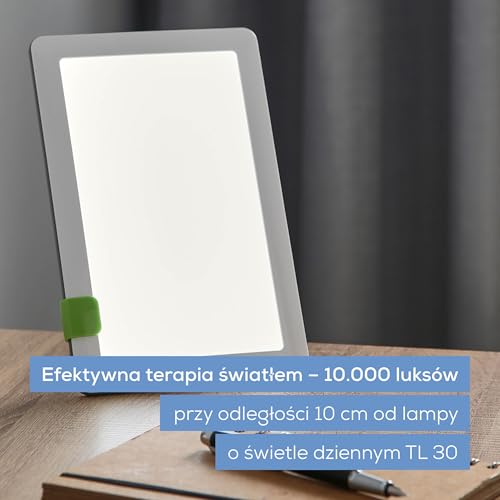 Beurer TL 30 Lampa światła dziennego, symulacja światła dziennego, natężenie światła ok. 10.000 luksów w odległości 10 cm, wyrób medyczny z technologią LED, bez migotania i promieniowania UV, z torbą